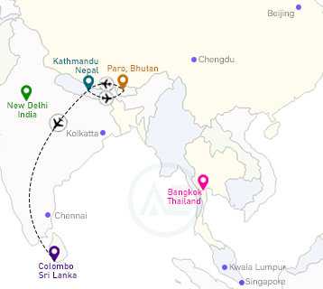 kandy-temple-of-tooth-relic Tour Map