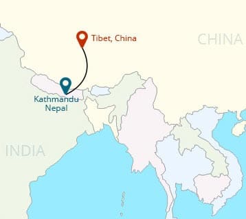 Nepal Tibet Tour Tour Map