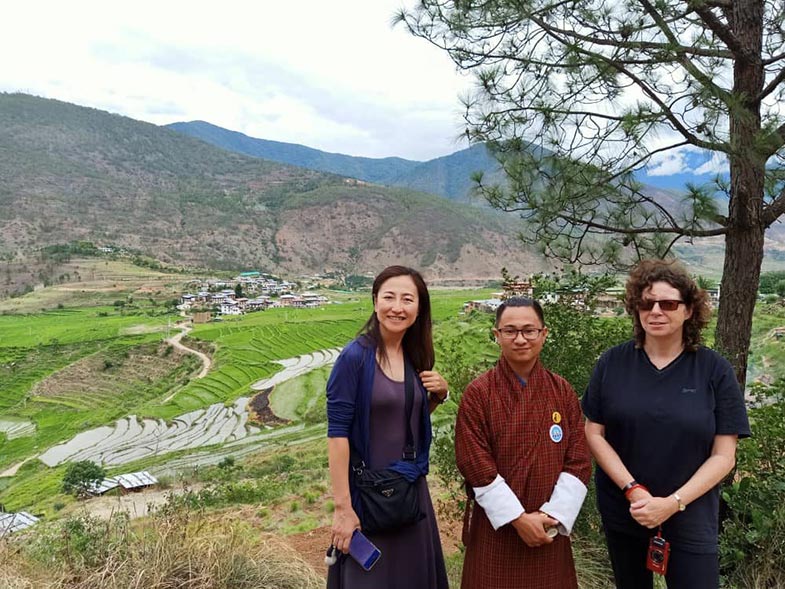 Our guest with Bhutanese guide