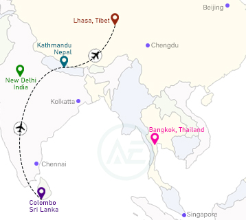 Gyantse KUMBUM STUPA Tour Map