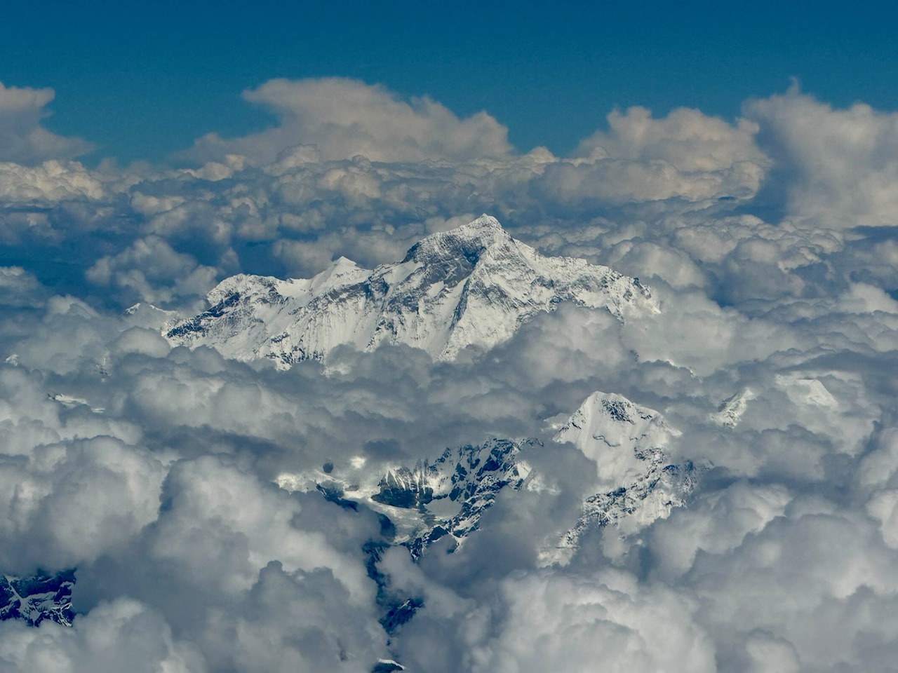 Kathmandu to Lhasa flight with mountain views