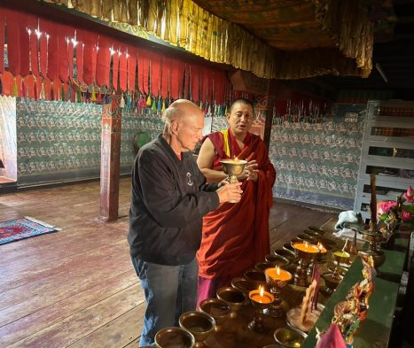 Spiritual Cleansing and lunch with monks in Bhutan Nepal and Tibet