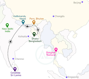 Sri-Lanka Tour Tour Map