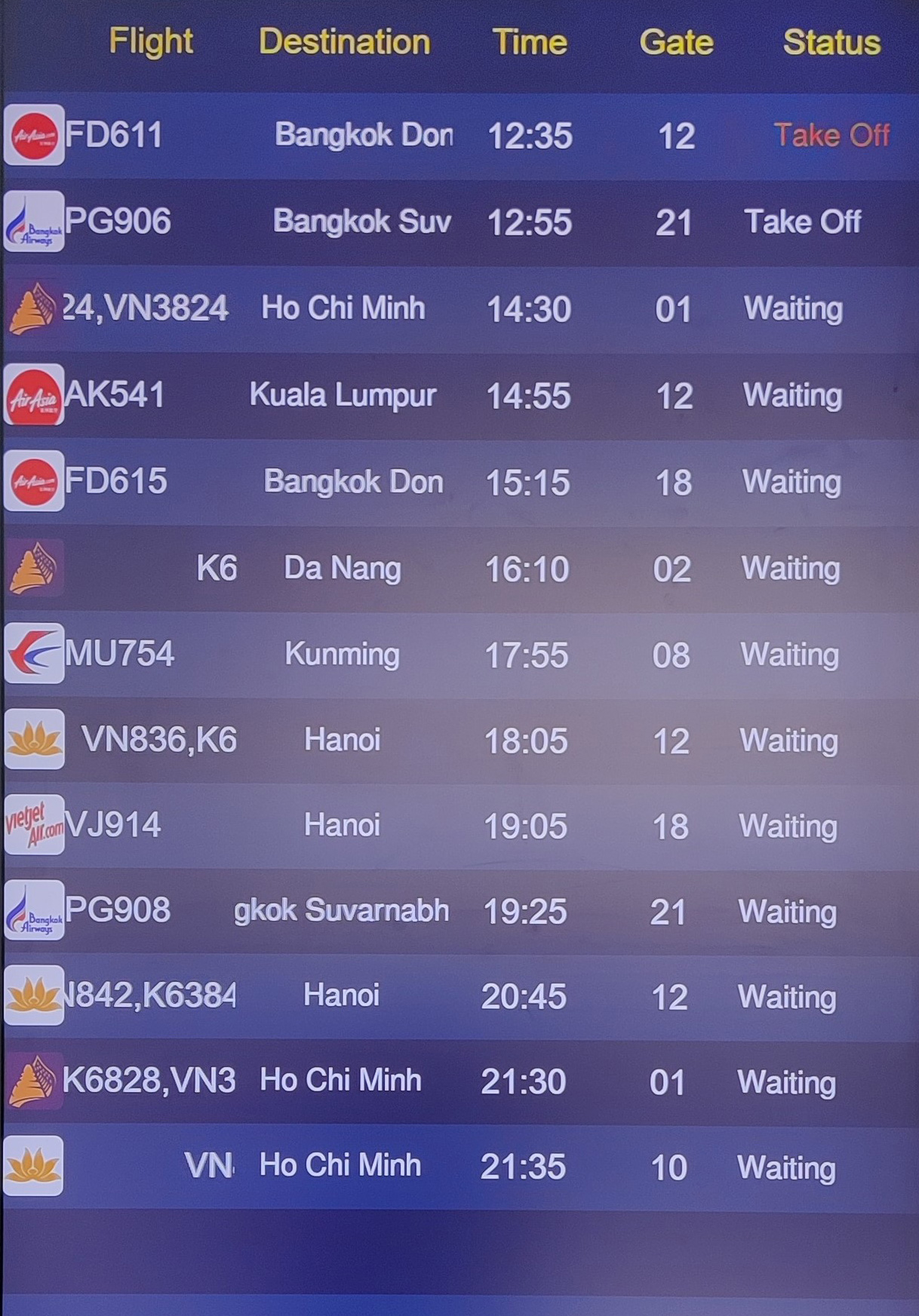 departure flights from Siem Reap Cambodia