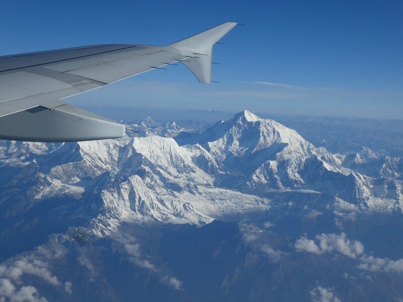 mountain view from bhutan flights