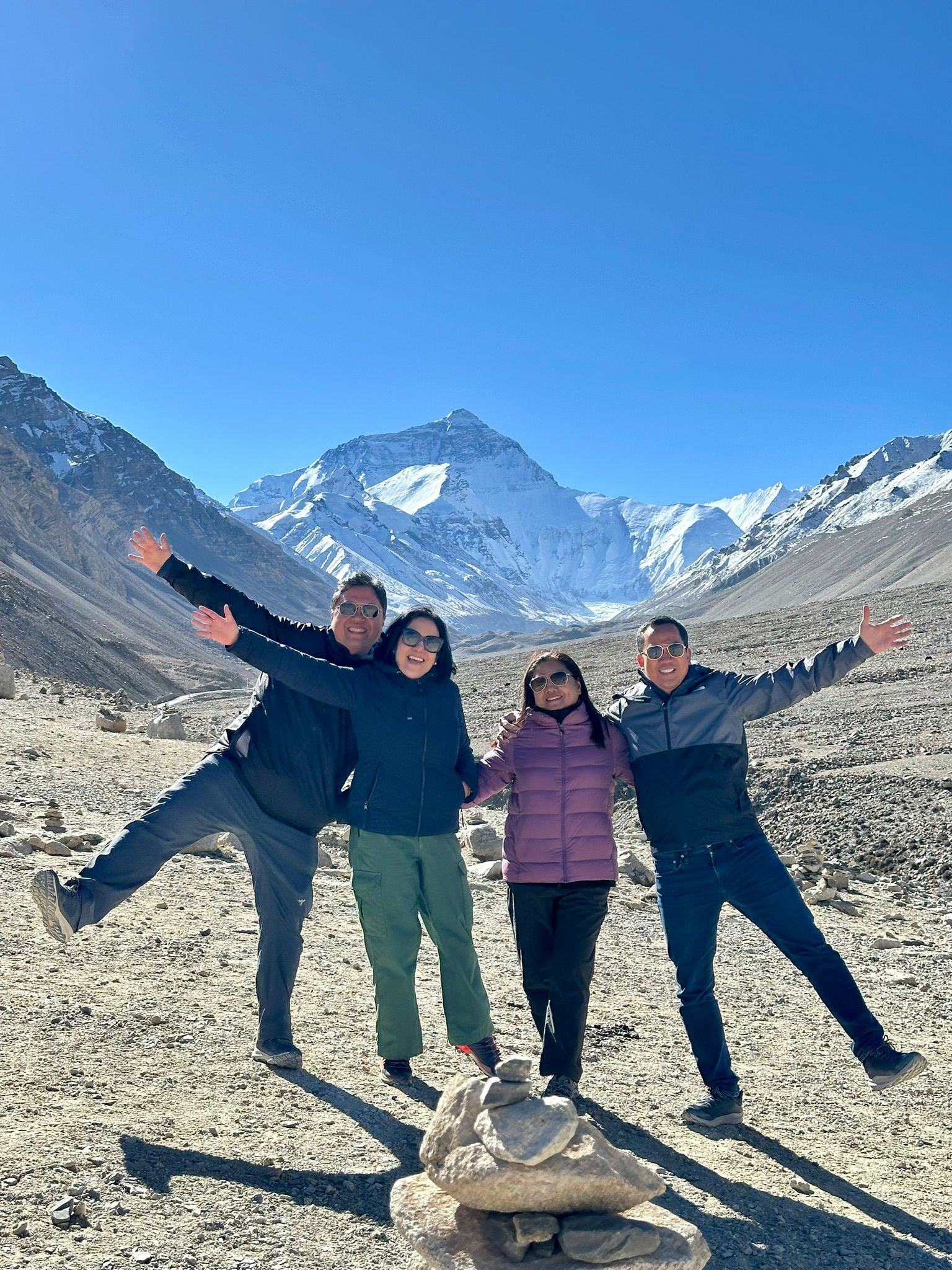 mt everest view from tibet side base camp