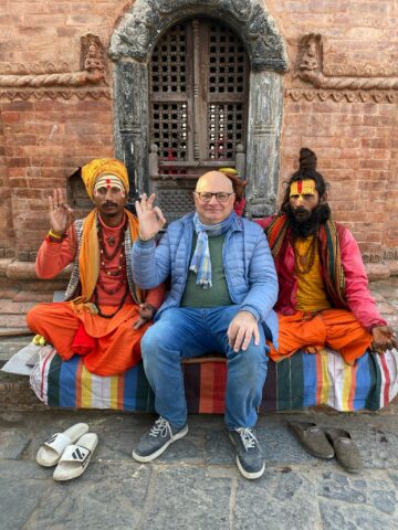 Mr. Daniel with Pashupatinath Baba