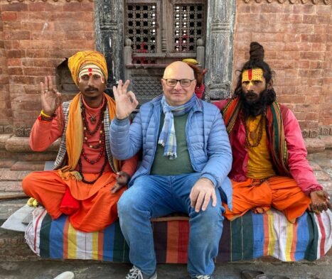 Mr. Daniel with Pashupatinath Baba