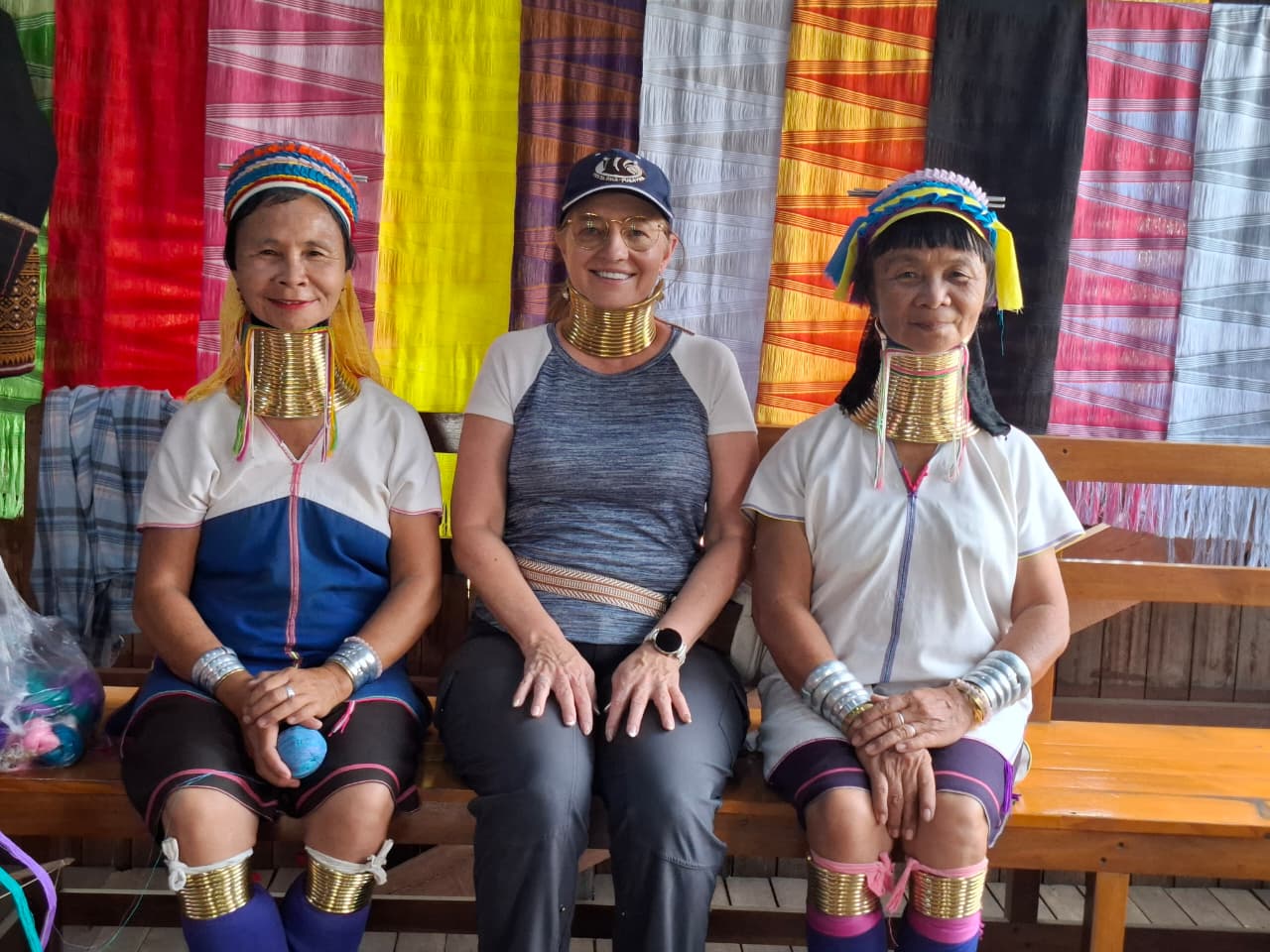 long neck womens with floreance in myanmar