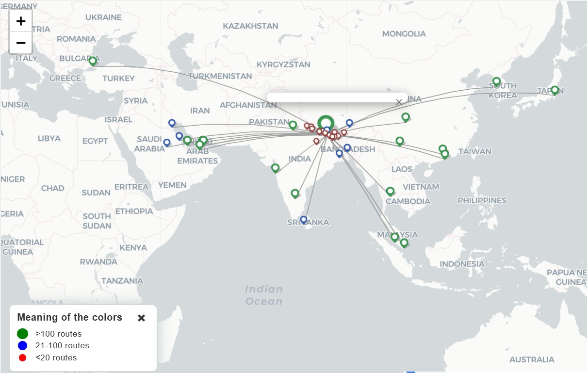 Best Travel Routes for a Multi-Country Trip Across South & Southeast Asia 19 Flight routes from Nepal
